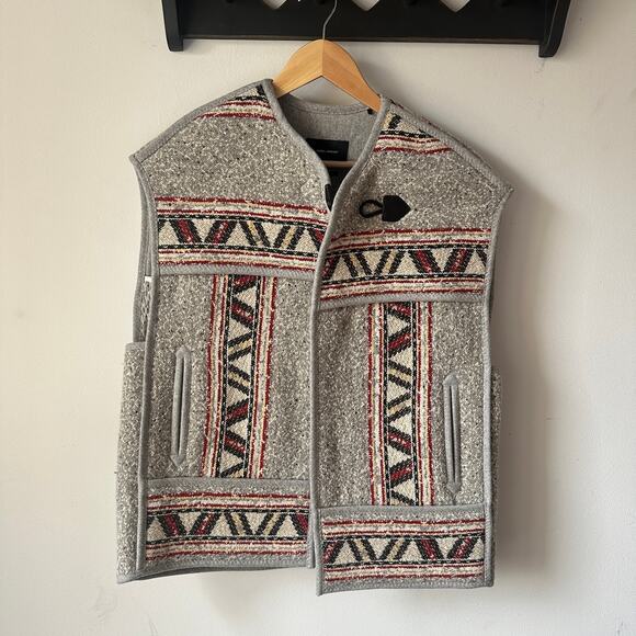 Isabel Marant Virgin Wool Vest
Black, Grey, Red & White - Picture 2 of 8